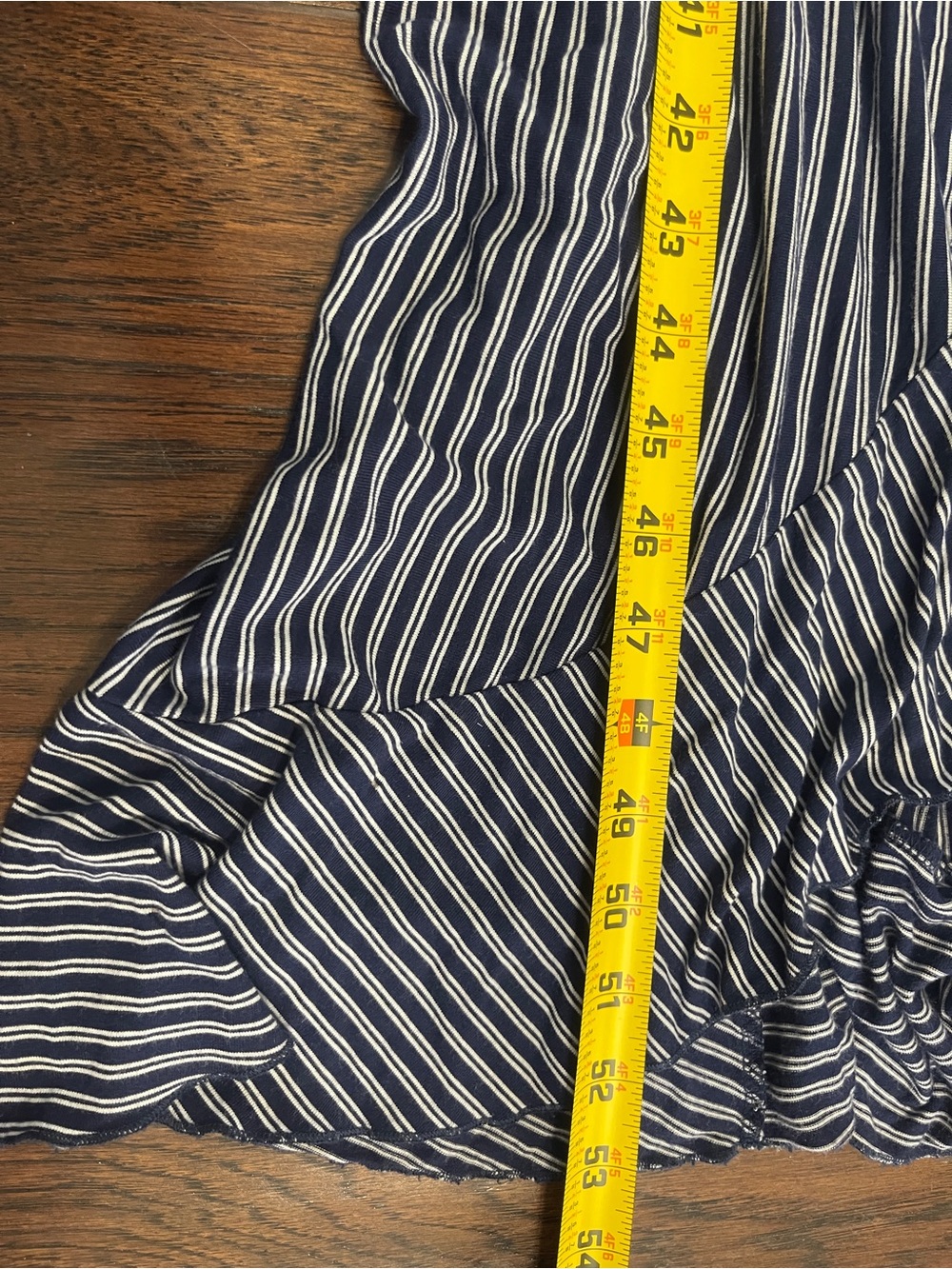 Soma Navy & White Striped Sleeveless Size Large Maxi Dress Faux wrap Nautical - Picture 11 of 11